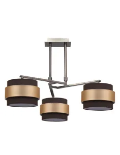 Lampara Bremen Cuero/marron-oro 3xe14 (regx40) 066453014 FABRILAMP, Lámparas modernas