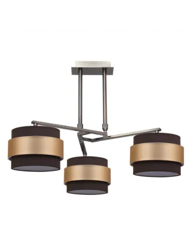 Lampara Bremen Cuero/marron-oro 3xe14 (regx40) 066453014 FABRILAMP, Lámparas modernas
