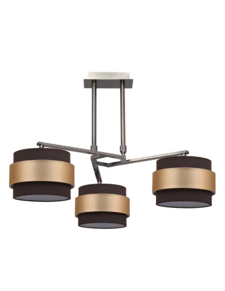 Lampara Bremen Cuero/marron-oro 3xe14 (regx40) 066453014 FABRILAMP, Lámparas modernas