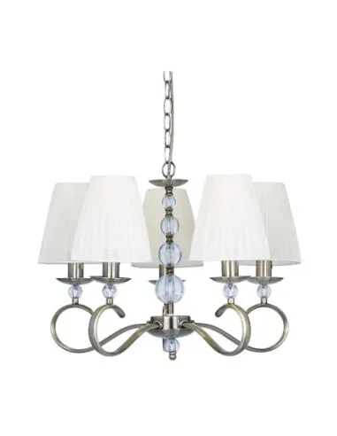 Lampara Serie Alabama Beis/cuero 5xe14 40x53d 058255015 FABRILAMP, Sobremesas
