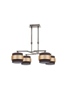 Lampara 4dh Bremen Cuero/marron-oro 4xe14 Regx60d 066484014 FABRILAMP, Lámparas modernas