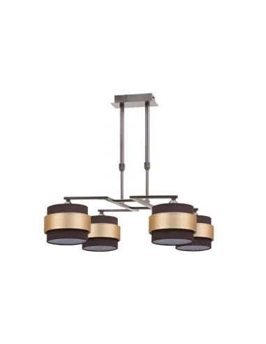 Lampara 4dh Bremen Cuero/marron-oro 4xe14 Regx60d 066484014 FABRILAMP, Lámparas modernas