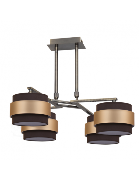 Lampara 4x Bremen Cuero/marron-oro 4xe14 Regx60d 066484414 FABRILAMP, Lámparas modernas