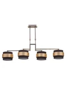 Lampara 4aa Bremen Cuero/marron-oro 4xe14 Regx92 066454014 FABRILAMP, Lámparas modernas