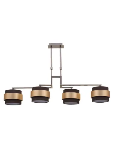 Lampara 4aa Bremen Cuero/marron-oro 4xe14 Regx92 066454014 FABRILAMP, Lámparas modernas