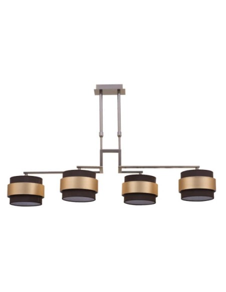 Lampara 4aa Bremen Cuero/marron-oro 4xe14 Regx92 066454014 FABRILAMP, Lámparas modernas