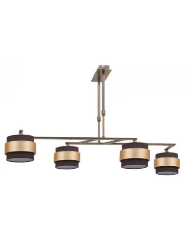 Lampara 4lp Bremen Cuero/marron-oro 4xe14 Regx92 066454414 FABRILAMP, Lámparas modernas