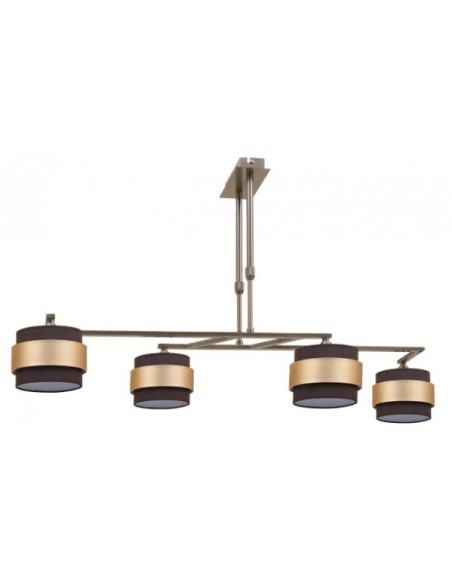 Lampara 4lp Bremen Cuero/marron-oro 4xe14 Regx92 066454414 FABRILAMP, Lámparas modernas