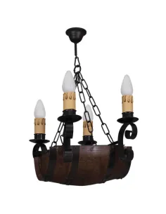 Lampara 4 Luces Barril (66x33) 1 508/4 FABRILAMP, Lámparas rústicas