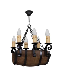 Lampara 6 Luces Barril (66x39) 1 508/6 FABRILAMP, Lámparas rústicas