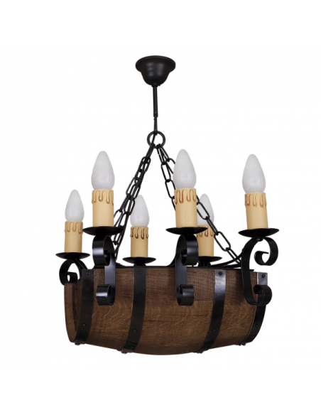 Lampara 6 Luces Barril (66x39) 1 508/6 FABRILAMP, Lámparas rústicas