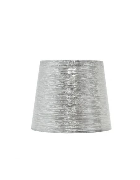 Pantalla Nova PINZA 15dx8dx12h tejido Plata Brillo 110911510 fabrilamp, Pantallas 15 cm