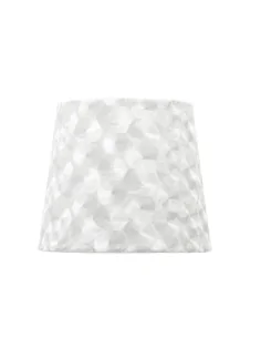 Pantalla Fatima E27 25dx13dx19h Tejido Blanco Nacar 110812501 fabrilamp, Pantallas 25 cm