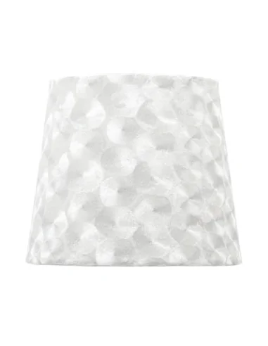 Pantalla Fatima E27 40dx20dx28h tejido Blanco Nacar 110814001 fabrilamp, Pantallas 40 cm