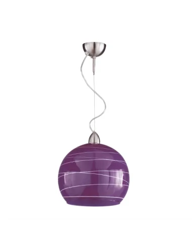 Colgante Bola Grand Lila Rayada Regx40 1.980/40-LILA. fabrilamp, Lámparas modernas