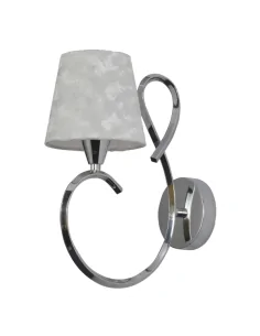 Aplique Cancun 1xe14 Cromo Pantalla Blanca 121761020 fabrilamp, Lámparas modernas
