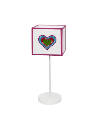 Sobremesa Amor 1xe14 Blanco/rosa 117471001 fabrilamp, Sobremesas