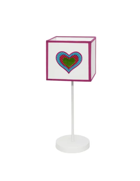 Sobremesa Amor 1xe14 Blanco/rosa 117471001 fabrilamp, Sobremesas