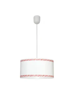 Colgante Cenefa Blanco/rosa 1xe27 Regx35d 107393500 fabrilamp, Lamparas infantiles