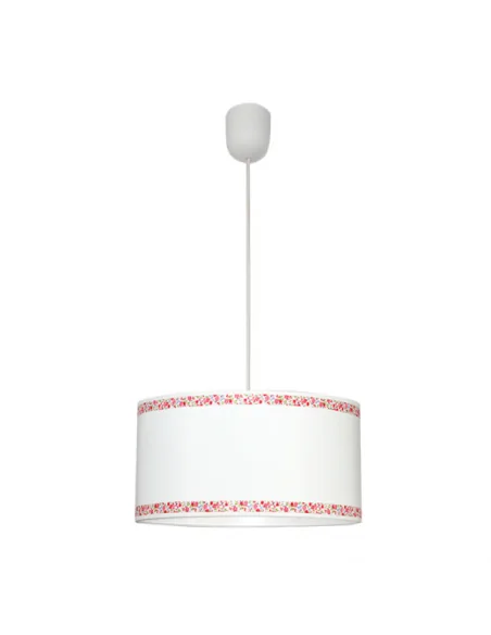 Colgante Cenefa Blanco/rosa 1xe27 Regx35d 107393500 fabrilamp, Lamparas infantiles