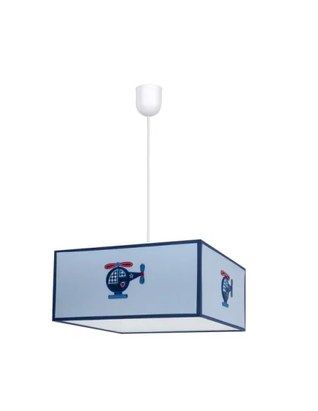 Colgante Helicoptero 1xe27 Celeste Regx35x35 117393548 fabrilamp, Lamparas infantiles