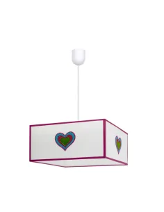 Colgante Amor 1xe27 Blanco/rosa Regx35x35 117493501 fabrilamp, Lamparas infantiles