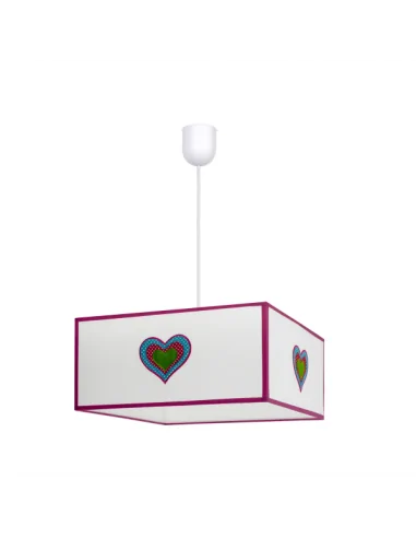 Colgante Amor 1xe27 Blanco/rosa Regx35x35 117493501 fabrilamp, Lamparas infantiles