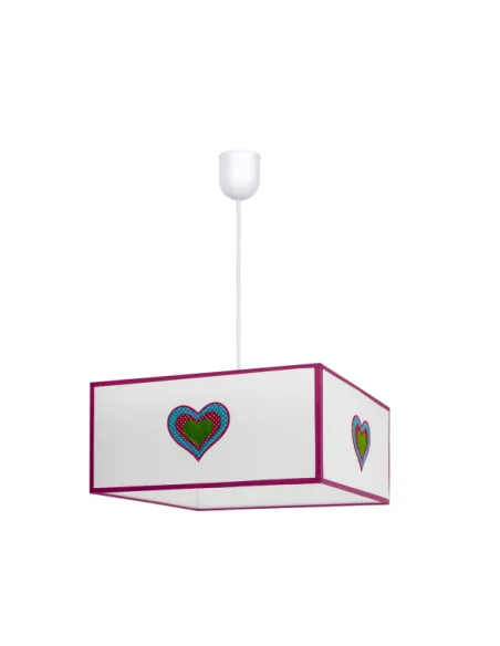 Colgante Amor 1xe27 Blanco/rosa Regx35x35 117493501 fabrilamp, Lamparas infantiles
