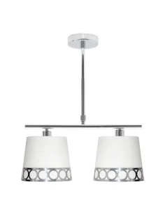 Lampara Dalia 2xe14 Blanco/plata 114852010 fabrilamp, Lamparas de techo