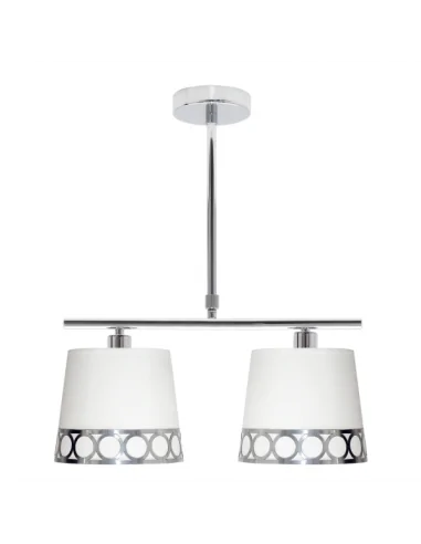 Lampara Dalia 2xe14 Blanco/plata 114852010 fabrilamp, Lamparas de techo
