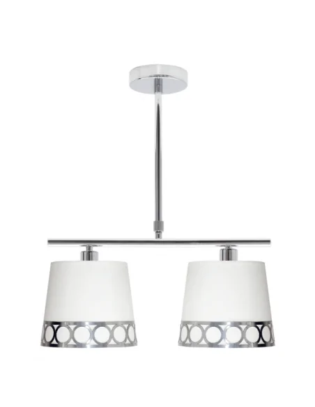 Lampara Dalia 2xe14 Blanco/plata 114852010 fabrilamp, Lamparas de techo