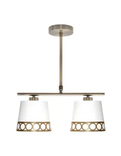 Lampara Dalia 2xe14 Blanco/oro 114852029 fabrilamp, Lamparas de techo