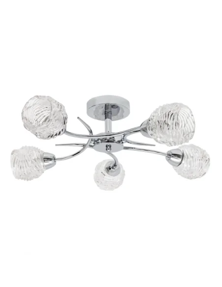 Plafon Juarez Cromo 5xe14 114285020 fabrilamp, Lámparas modernas
