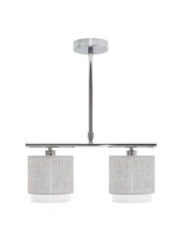 Lampara Kenya 2xe14 Gris/blanca 111052028 fabrilamp, Lámparas modernas