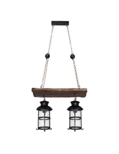 Colgante Rustico Cortijo 2xe27 Marron 124492002 fabrilamp, Lámparas rústicas