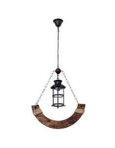 Colgante Rustico Cortijo 1xe27 Marron 124491002 Fabrilamp, Lámparas rústicas