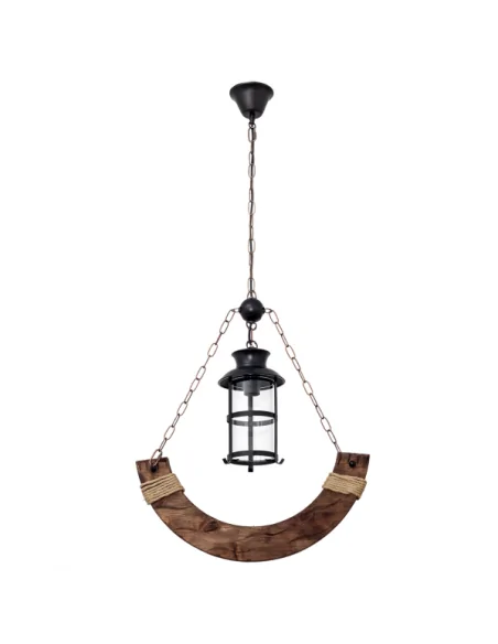 Colgante Rustico Cortijo 1xe27 Marron 124491002 Fabrilamp, Lámparas rústicas