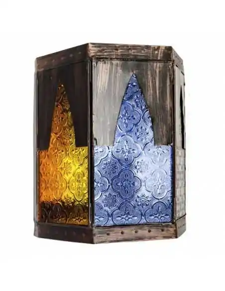 Aplique Artesanal Meknes 1xe27 Marron/colores 21,5x18,5 125661002 Fabrilamp, Lámparas rústicas