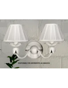 Aplique forja 2xE14 ancho 39cm alto 18m 1601/2 PANTALLA, Lámparas de forja