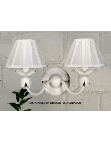 Aplique forja 2xE14 ancho 39cm alto 18m 1601/2 PANTALLA, Lámparas de forja