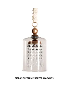 Colgante forja 1XE27 Ø20cm altura 40cm 206/C, Lámparas de forja