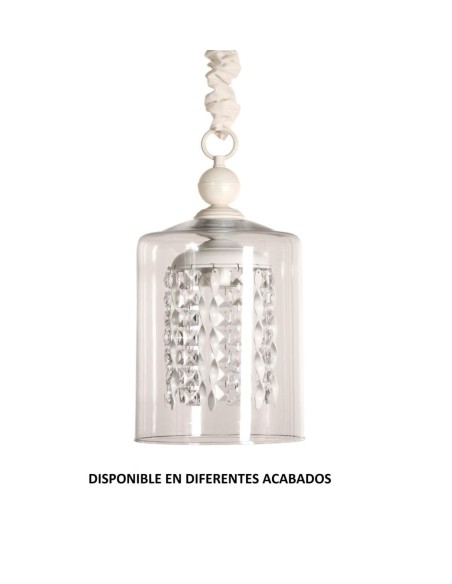 Colgante forja 1XE27 Ø20cm altura 40cm 206/M, Lámparas de forja