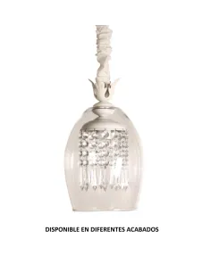 Colgante forja 1XE14 Ø21cm altura 35cm 304/C, Lámparas de forja