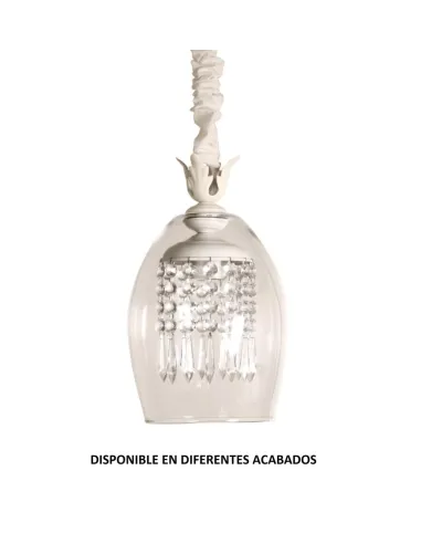 Colgante forja 1XE14 Ø21cm altura 35cm 304/C, Lámparas de forja