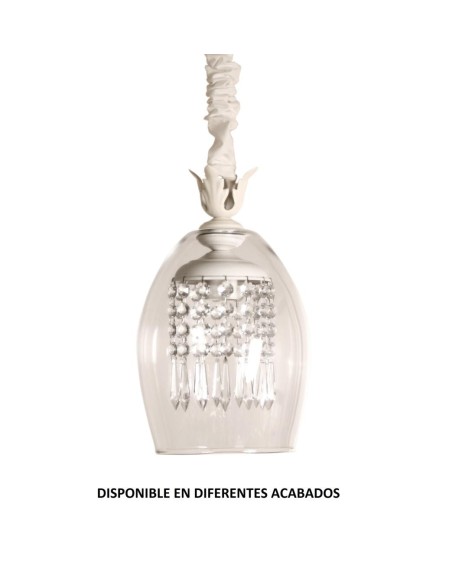 Colgante forja 1XE14 Ø21cm altura 35cm 304/C, Lámparas de forja