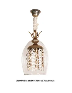 Colgante forja 1XE14 Ø21cm altura 35cm 304/M, Lámparas de forja
