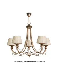 Lámpara forja 5XE14 Ø66cm altura 48cm 32/5/541, Lamparas de techo