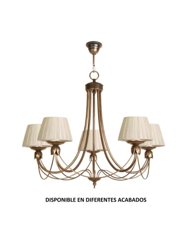 Lámpara forja 5XE14 Ø66cm altura 48cm 32/5/541, Lamparas de techo
