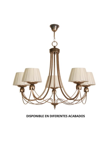 Lámpara forja 5XE14 Ø66cm altura 48cm 32/5/541, Lamparas de techo