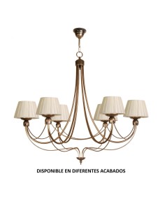 Lámpara forja 6XE14 Ø86cm altura 61cm 32/6/541, Lamparas de techo